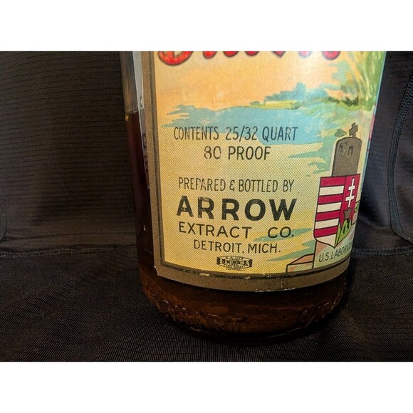 Vtg 1940s Arrow Extract Pelinkovac Stomach Bitters Bottle Detroit Michigan Nice - Picture 7 of 12